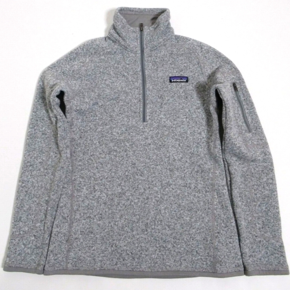 Patagonia Women's Better Sweater 1/4 Zip Fleece Birch White Size L